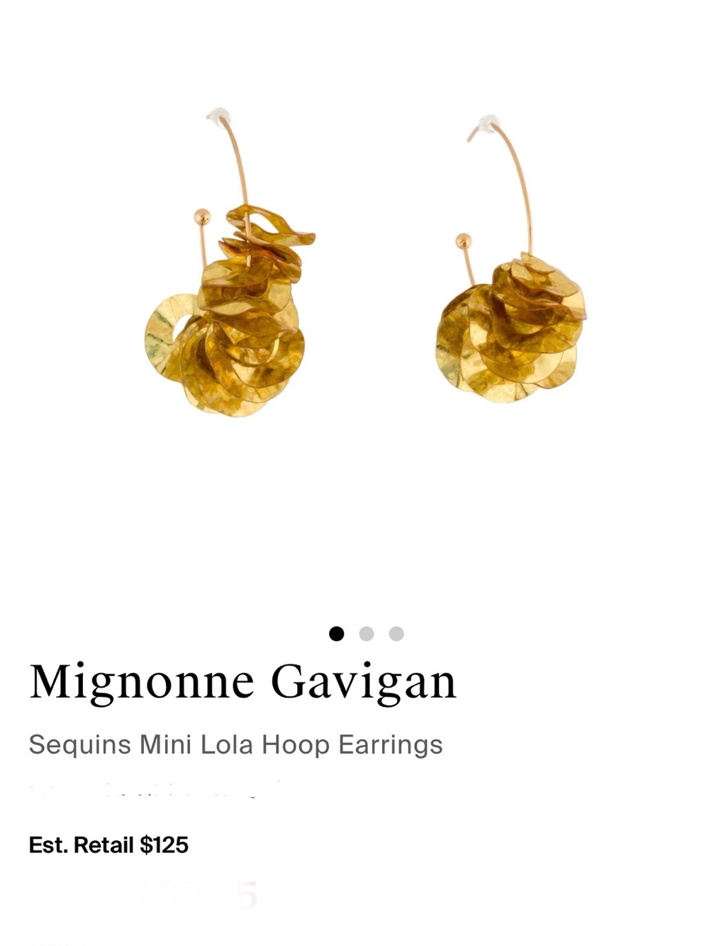 Brand New Mignonne Gavigan Mini Lola glitter earrings